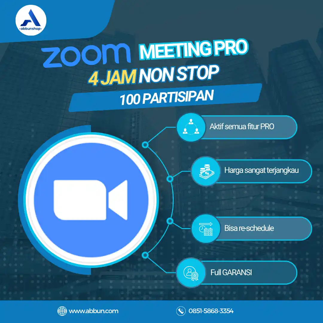 Zoom Harian 100 Partisipan - 4 Jam